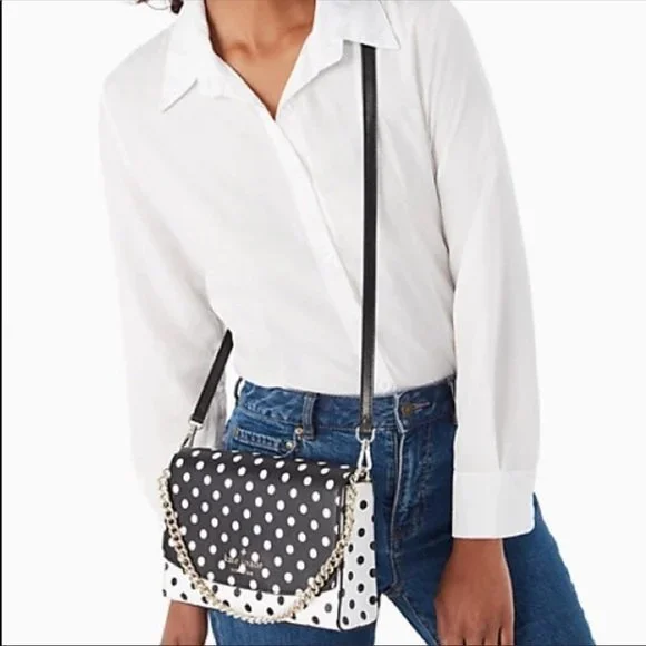 Kate Spade New York Polka Dot Crossbody Black / White